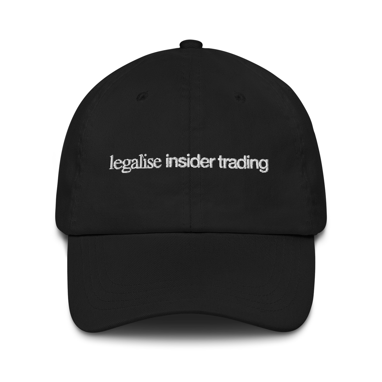 "LEGALISE INSIDER TRADING" HAT